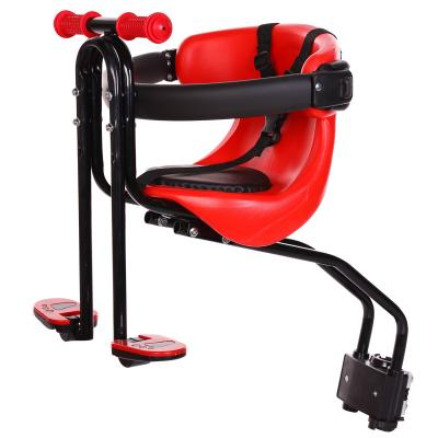 China Safety Child Bike Seat And Handlebar Bicycle Baby Cushion Front Kids Saddle With Backrest Foot Pedals 03 for sale