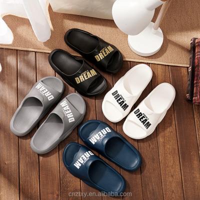 China 2021 Fashion Trend Shoes Beach EVA Slippers Custom Print Customized Summer Soft Slippers For Men for sale