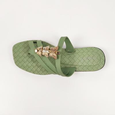 China Fashion Trend Cute Premium PVC Flat Outdoor Lightweight Casual Sandals For Woman for sale