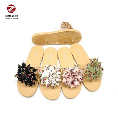 China Summer Fashion Trend Non-slip Beach Comfort PVC Flip Flop Slippers Reef Women Cute Flower Flip Flops For Women for sale