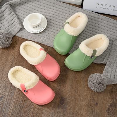 China Unique Warm Waterproof Ladies Slippers Anti-odor Memory Foam Winter Cotton Indoor Slipper For Women for sale