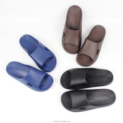 China Hot Sale Fashion Trend Lazada Soft High Quality Anti Slip Bathroom EVA Lightweight Slippers For Men for sale