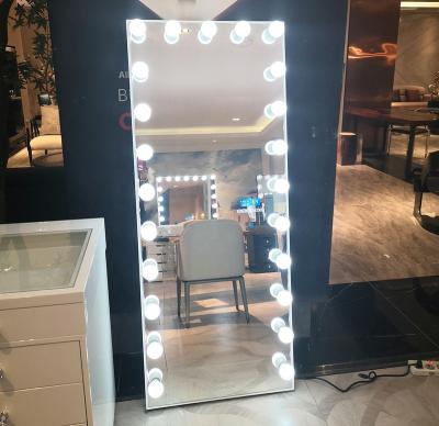 China Actions lit in the USA! Docarelife Modern Dressing Room Hollywood Vanity Floor Mirror Lit Full Body Mirror With Wireless Speaker for sale