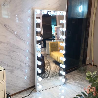 China Dimmable bulbs stock all over the USA! Docarelife Modern Furniture Floor Cosmetic Mirror Integral Dressing Mirror With LED Bulbs for sale