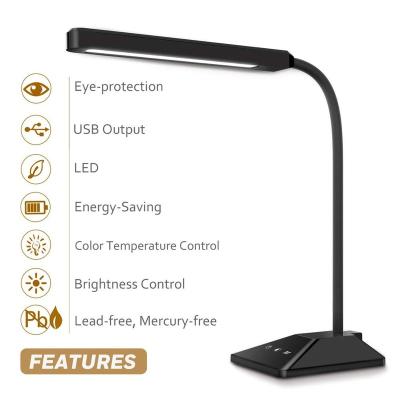 China Modern LED Desk Eye Protection Table Lamp (7W, 5V/2A USB Output, Touch Control, 5 Brightness, 5-Level Color Temperature, 2700K-6000K, B for sale