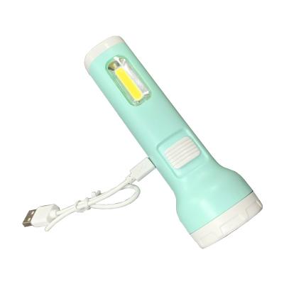 China Mini COB Emergency Powerful Rechargeable Led Flashlight Small Portable Lightweight Hand Held Marker Light Torch for sale