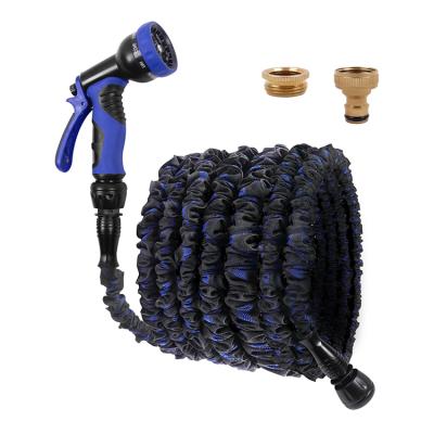 China Adjustable Premium Quality Europe Standard Watering Anti Abrasion Magic Garden Hose With Spray Gun And 9 Function Adapter for sale