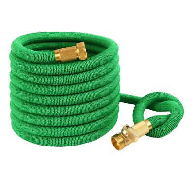 China 25FT/50FT/75FT/100FT Adjustable Garden Latex Expandable Hose With Solid Brass Nozzles Fit for sale