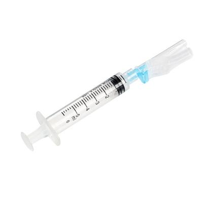 China Selling SUS 304 Safety Needle Safety Disposable Medical Syringe With Safety Needle for sale