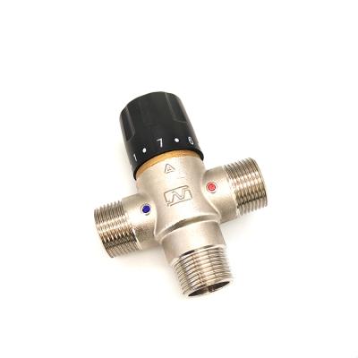 China General Auto Thermostatic Mixing Valve Controls Brass Mixer 3 Way Thermostatic Control Valve Mixer for sale