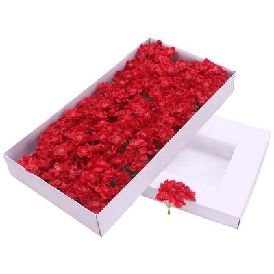 China Beautiful New Product Simulation Cherry Blossom Colorful Flower Bouquet Assorted Gift Box Embellished With Soap Flower for sale