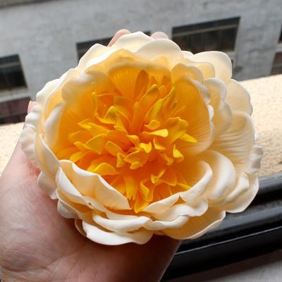 China Realistic soft fragrance 9 flowers / box wedding party home decoration simulation artificial peony soap flower head diameter 10cm for sale