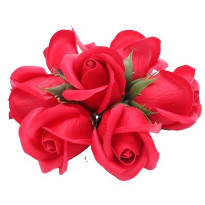 China 50 cornstarch flowers / box bouquet packaging material two-layer simulation soap rose flower artificial flower wholesale for sale