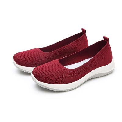 China China Suppliers Hot Sale Lightweight Women Shoes Breathable Fly-knit Upper Sports Shoes For Ladies for sale