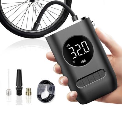 China New Car Emergency Light Tire Inflator Portable Mini Wireless Tire Inflator Air Compressor Pump with Digital LCD Screen for Cars for sale