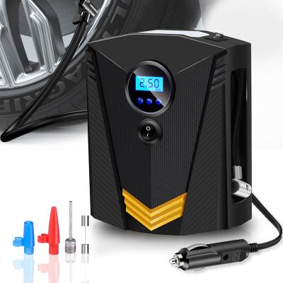 China Emergency Light Digital Tire Inflator DC 12 Volt Portable Car Air Compressor Pump 150 PSI Car Air Compressor For Car Motorcycles Automatic Bicycles for sale