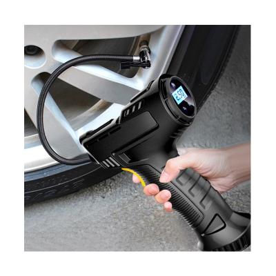 China New 120W Emergency Light Car Compressor Wired Digital Wireless Inflatable Portable Rechargeable Car Compressor Automatic Tire Inflator Equipment for sale