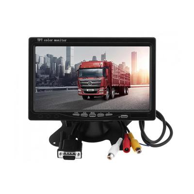 China Multifunctional GPS 1024x600 7 Inch 12V Bright Color VGA Connect TFT LCD Car Monitor VGA Home Monitor AV for sale