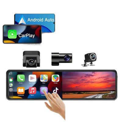 China 3 Channel Front Inside Back Camera CarPlay Dash Cam 2.5K Car DVR Android DVRS WIFI Rear View Mirror Video Recorder Waterproof for sale