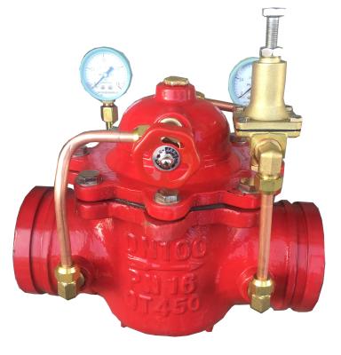 China General PN16 Graphite Spheroidal Cast Iron Pressure Reducing Valve Grooved Pressure Reducing Valve Made in China for sale