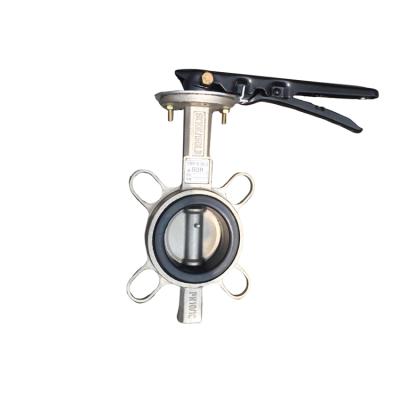 China General PN10 PN16 stainless steel to hold butterfly valve soft seal medium handle desulfurization butterfly valve for sale