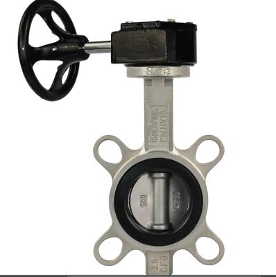 China PN16 EPDM NBR General Manufacturer Stainless Steel Butterfly Valve, BUTTERFLY VALVE WAUFER TYPE, W/WORM SPEED for sale