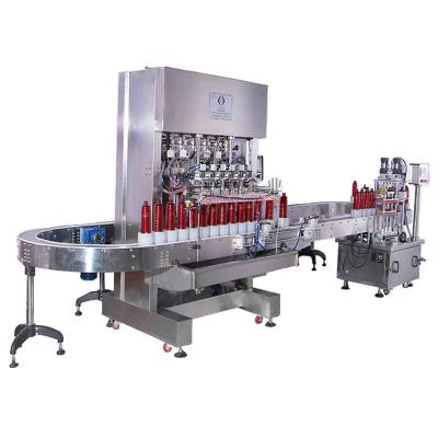 China 6 Filler Chemical Piston Viscous Liquid Shampoo Fat Filler Line for sale