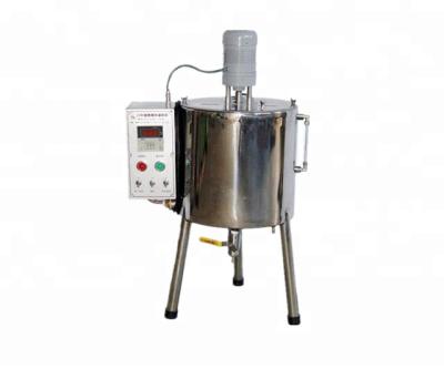 China 15L food volume small lipstick mixing heating filler/small lipstick filling machine for sale