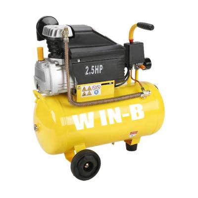 China 1.8kw 2.5 Hp 8 Bar Wire Aluminum Industrial Mobile Portable Cylinder Direct Drive Lubricated Piston Air Compressor with 30L Tank for sale