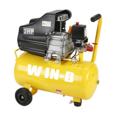 China Lubricated most popular small piston 1.5hp portable 50 liter professional direct driven air compressor made in china with cheap price for sale