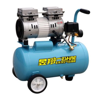 China China Supplier 110V 220V Small Portable Oil Free Silent Air Compressor With 24L Air Tank for sale