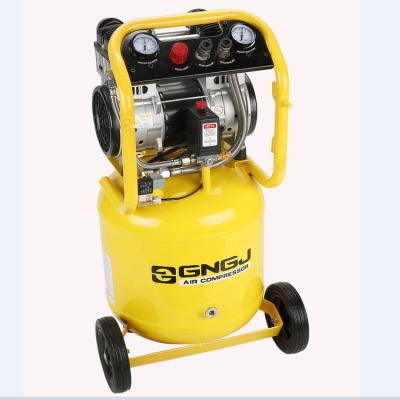 China Manufacturer 1.5HP 40L Professional Oil Free Vertical Tank Air Compressor Portable Dental AC Mute Oil Free Air Compressor for sale