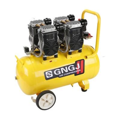 China Wholesale GJ-70L-1500*2 Oil Free Air AC Piston Electric Motor Mute Air Compressor Factory 3KW 4HP Mute Air Compressor For Dental for sale