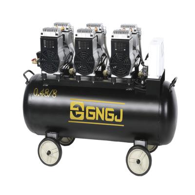 China 70L 4HP AC Power Portable Silent Oil Free Mini Air Compressor For Machinery Repair Shops for sale