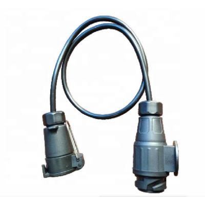 China Trailer Parts OEM 13pin Round 7pin Euro Plug To Plug 7cores RVV 12V Trailer Connector Cable Assembly for sale