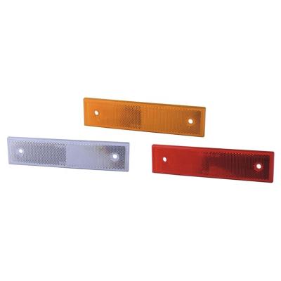 China Trailer Parts EMARK CQC Plastic Rectangular Safety Reflex Reflector With 2 Screw Holes For Trailer Or Truck for sale