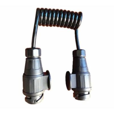 China Hot selling trailer parts 13pin plug adapter to 13way with spring cable plug adapter 12V trailer plugs for sale