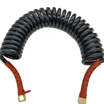 China Nylon Auto Trailer Pneumatic Air Brake Coils PA Nylon Plastic Tubes Spiral Hose TPU for sale