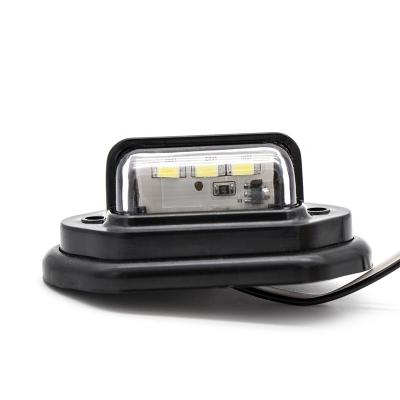 China Factory Directly 3LED 12v 10-30v Long Light Plastic Waterproof Dinner Tail Trailer Bright Age LED License Light for sale