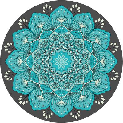 China Eco - Friendly Anti Slip Wear Resistant Meditation Non Slip PU Rubber Bottom Circle Round Eco - Friendly Yoga Mat for sale