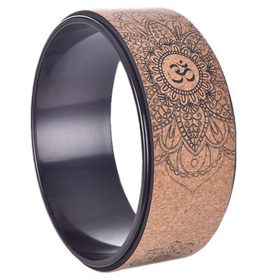 China Wholesale High Quality Private Label Antiskid Logo Abs Cork Yoga Wheel Custom OEM Eco for sale