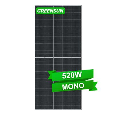 China Factory Price Solar Panel 210mm Solar Panels 150Cells 500W 510W 520W Photovoltaic Solar Module GSM500-150HC for sale