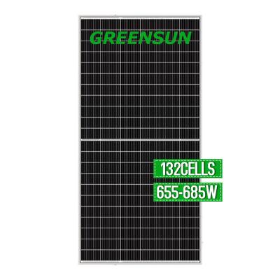 China 600W 610W 620W Factory Price PV Solar Panel Suppliers Half Mono Panel Solar Cells GSM 60M-600 for sale