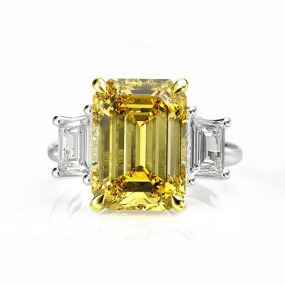 China Vintage CLASSIC Emerald Cut Synthetic CZ Diamond Silver Ring Ruby 925 Silver Ring for sale