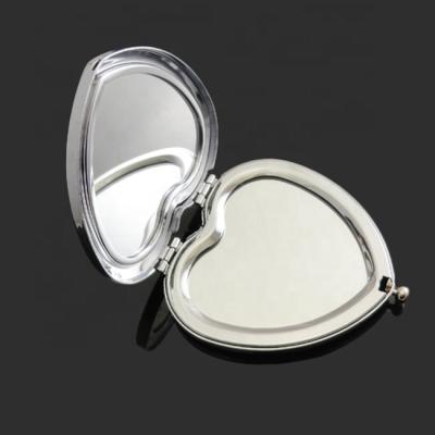 China Pocket Mirror Valentine's Day Gift Heart Contract Mirror With Bilateral Mirror CD-M026 for sale