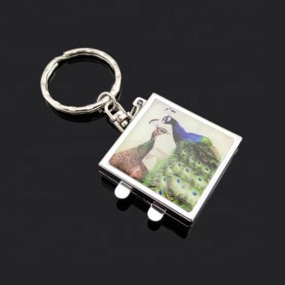 China Promotional Square Shaped Metal Pocket Mirror Key Chain CD-MG056 for sale