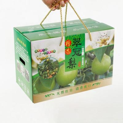 China Disposable Wholesale Green Custom Logo Premium Cardboard Paper Gift Luxury Fruit Boxes For Pears Shipping Mailing Boxes for sale