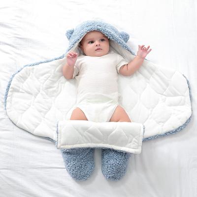 China Newborn Sleeping Baby Winter Split-Leg Sleeping Bag 3-Layers Thick Warm Soft Comfortable Breathable Sleep Sack for sale