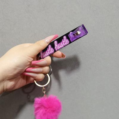 China Plastic Card Grabber Staple Factory Credit Card Grabber Key Chain Key Chain For Long Nails Key Chain for sale