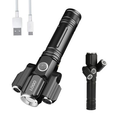 China Camping 18w P50 Led Torch Manual Tactical Led Flashlight Usb Mini High Power Style Rechargeable for sale